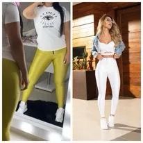 LEGGINGS EFECTO CUERO CON CIERRE